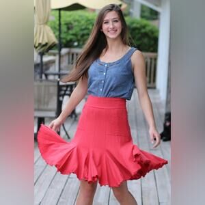 Effie’s heart XS the 7 year skirt in orange tomato